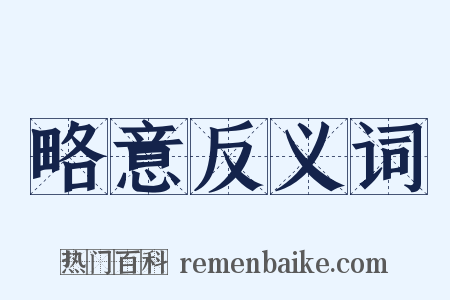 略意反义词是什么意思的图片